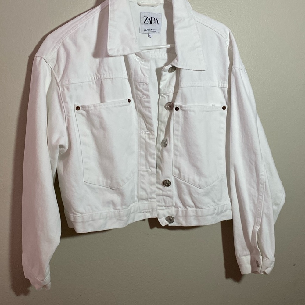 White jean jacket